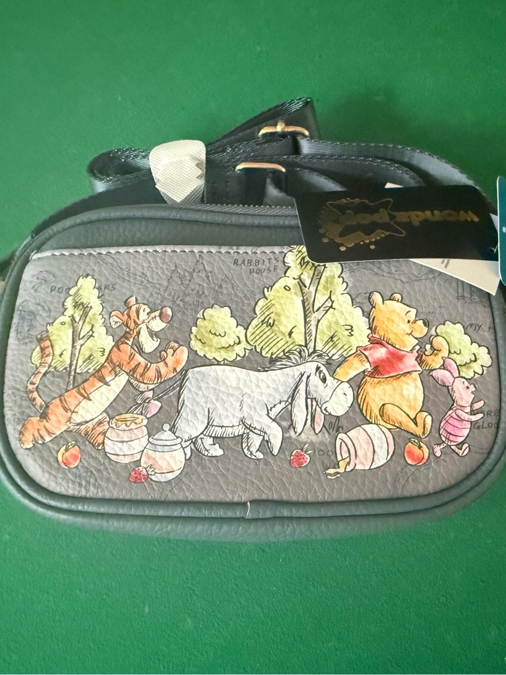 Disney WondaPop Gray Eeyore Double Zipper Crossbody/Shoulder Bag - Picture 5 of 12